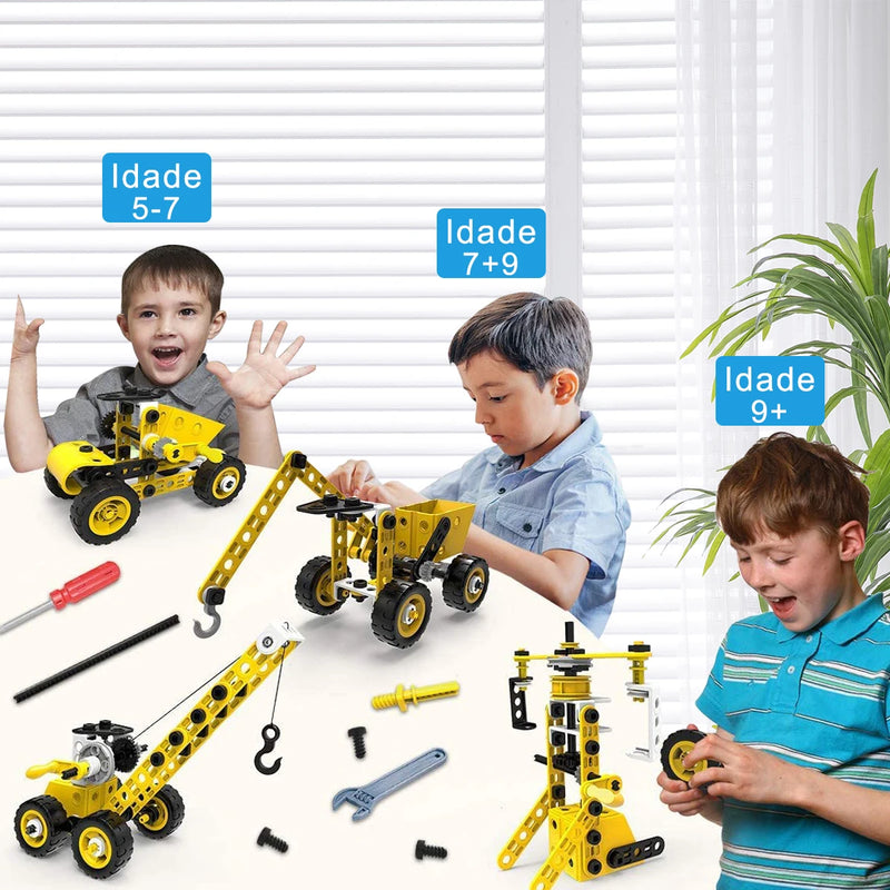 Engineering Vehicle Building Blocks Mounted Toy For Children Send From Brazil